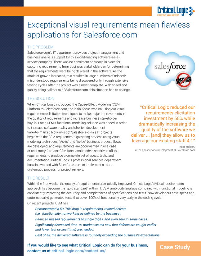 salesforce.com case study summary